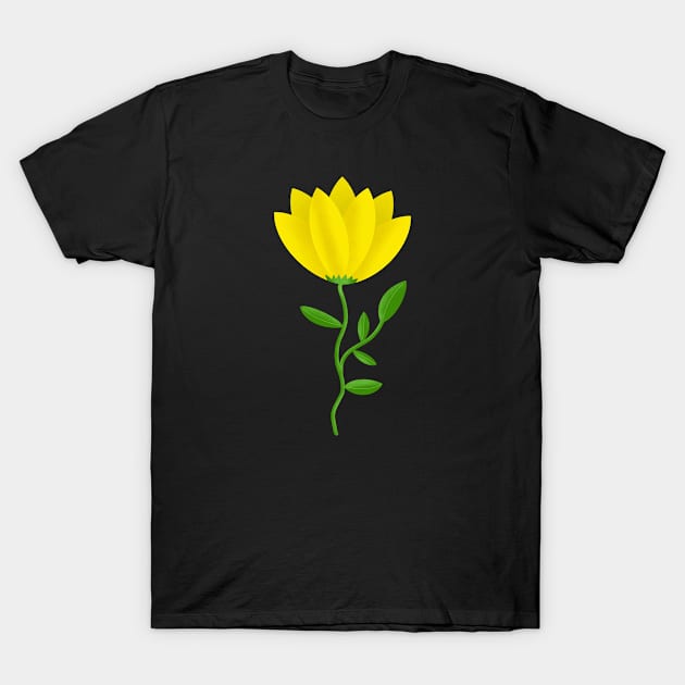 Yellow flower T-Shirt by NYXFN